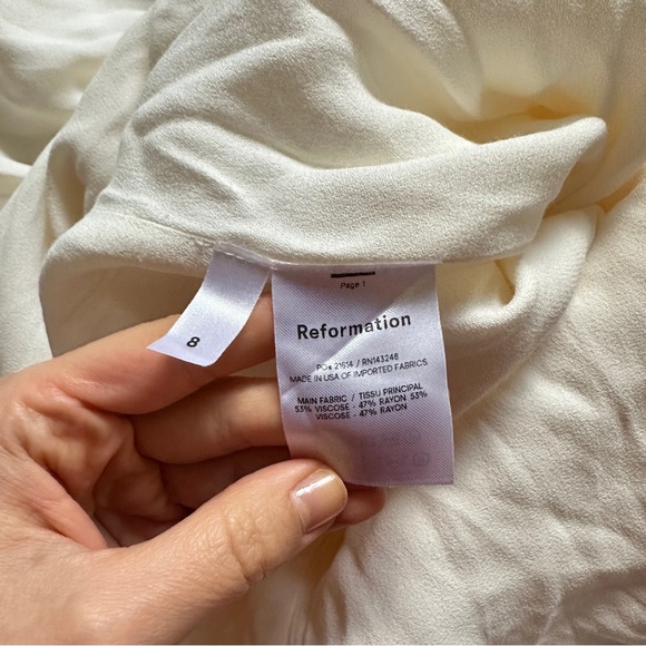 Reformation Gatsby ivory maxi dress size 8 - Picture 5 of 9